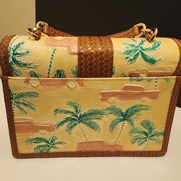 Brahmin Hallie Honey Brown Copa Cabana Leather Satchel - Picture 3 of 8